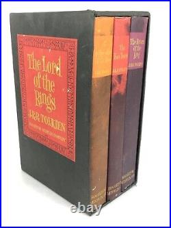 Lord of the Rings Trilogy JRR Tolkien HC DJ BCE set slipcase 1965 VG