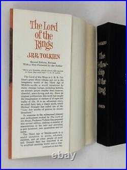 Lord of the Rings Trilogy JRR Tolkien HC DJ BCE set slipcase 1965 VG