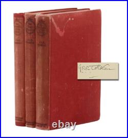 Lord of the Rings Trilogy SIGNED by J. R. R. TOLKIEN First Edition 1957 JRR