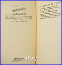 Lord of the Rings Trilogy SIGNED by J. R. R. TOLKIEN First Edition 1957 JRR