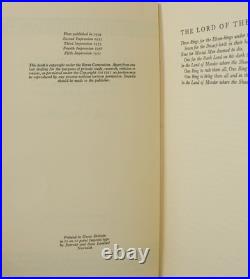 Lord of the Rings Trilogy SIGNED by J. R. R. TOLKIEN First Edition 1957 JRR