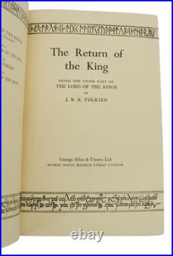 Lord of the Rings Trilogy SIGNED by J. R. R. TOLKIEN First Edition 1957 JRR