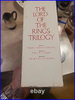 Lord of the Rings Trilogy by J. R. R. Tolkien 1975 3 Vol Box Set PB 4th Printing