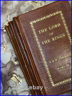 Lord of the Rings and The Hobbit JRR Tolkien Series Leather Bound Edition