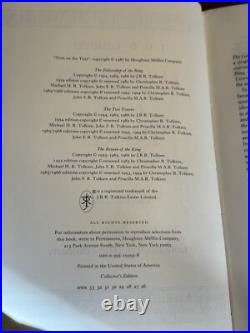 Lord of the Rings by J. R. R Tolkien Collector's Edition HMCO Complete One Volume