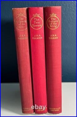 Lord of the Rings by J. R. R. Tolkien, Uk First Editions, Original Dust Jackets