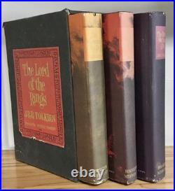 Lord of the Rings by Tolkien Three Parts HCDJ Slipcase Good Condition