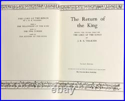 Lord of the Rings by Tolkien Three Parts HCDJ Slipcase Good Condition