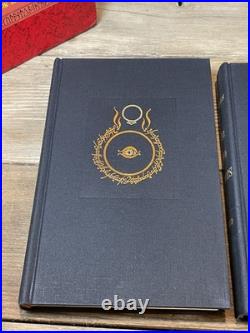 Lord of the rings Book Set Trilogy RED BOX 1965 Second Edition With Maps Revised