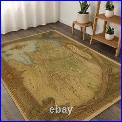 Middle Earth Poster, Fantasy Map Print, Tolkien Wall Decor, Lord Rings Gift