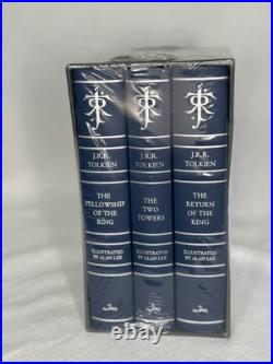NEW SEALED Lord of the Rings JRR Tolkien Alan Lee Box Illustrated Leather Deluxe