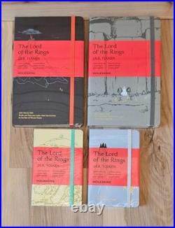 NEW SEALED Tolkien Lord Rings Moleskin Notebooks Moria Hobbiton Isengard Sauron