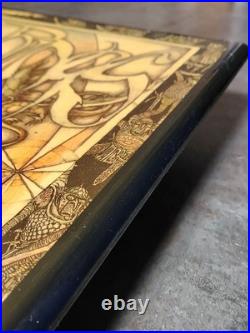 ORIGINAL 1976 Vintage Lord of the Rings Tolkien Laquer Art 25 X 35 Inches Jewel