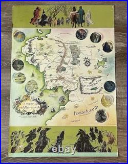 Original Lord of the Rings LOTR Tolkien Map of Middle Earth Movie Poster 20x29