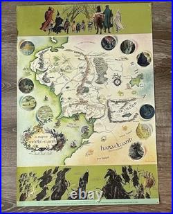 Original Lord of the Rings LOTR Tolkien Map of Middle Earth Movie Poster 20x29