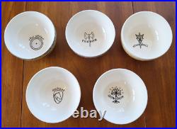 OwlCrate Exclusive 5 Piece Set Lord Of The Rings J. R. R. Tolkien Ceramic Bowls