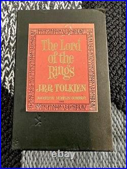 RARE Lord of the Rings Tolkien 2nd Ed 3 Volume Hardcover Box Set with Maps 1965
