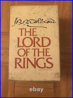 RARE Lord of the Rings Tolkien Box Set 1978 2nd Edition 3 Hardcovers