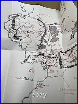 RARE Lord of the Rings Tolkien Part One And Two HC 1965 Second Edition Maps