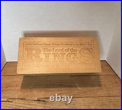 RARE Lord of the Rings Trilogy Audiobook 12 CASSETTE WOOD BOX SET JRR TOLKIEN
