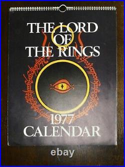 RARE The Lord Of The Rings 1977 Calendar J R R Tolkien George Allen & Unwin