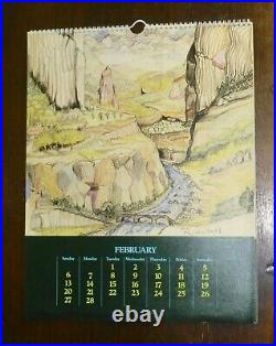 RARE The Lord Of The Rings 1977 Calendar J R R Tolkien George Allen & Unwin