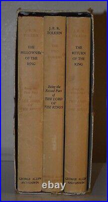 RARE Tolkien Lord Rings 1960 8-7-6 slipcase UK First 1Ed George Allen Unwin vg