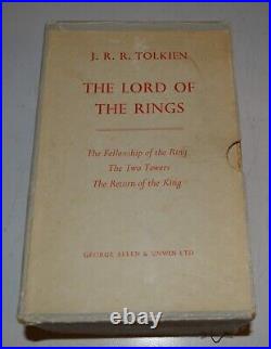 RARE Tolkien Lord Rings 1960 8-7-6 slipcase UK First 1Ed George Allen Unwin vg