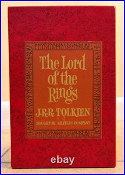 RARE VTG 1965 Lord Of The Rings RED BOX SET J. R. R. Tolkien 2nd Ed HC withMaps