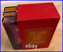 RARE VTG 1965 Lord Of The Rings RED BOX SET J. R. R. Tolkien 2nd Ed HC withMaps