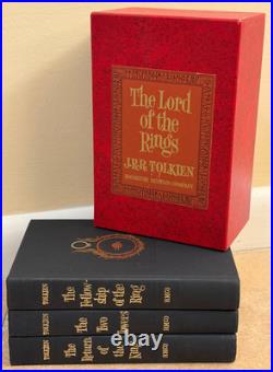 RARE VTG 1965 Lord Of The Rings RED BOX SET J. R. R. Tolkien 2nd Ed HC withMaps