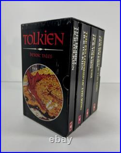 Rare 1984 Tolkien Box Set Unwin Great Britain Paperback Heroic Tales LOTR Hobbit