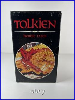 Rare 1984 Tolkien Box Set Unwin Great Britain Paperback Heroic Tales LOTR Hobbit