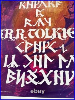Rare! First Elvish Language Poster! 1970-73 Lord Of The Rings J R R Tolkien