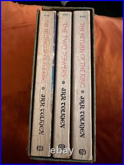 Rare Tolkien Lord of the Rings Trilogy 1965 Paperback Box Set in Original Green