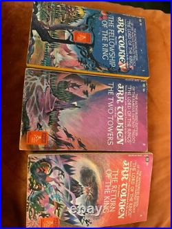 Rare Tolkien Lord of the Rings Trilogy 1965 Paperback Box Set in Original Green