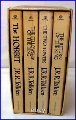 Rare Vintage 1973 J. R. R. Tolkien Ballantine Hobbit Lotr Lord Of Rings Book Set