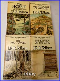 Rare Vintage 1973 J. R. R. Tolkien Ballantine Hobbit Lotr Lord Of Rings Book Set