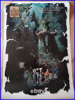 Rare Vintage 1978 LORD OF THE RINGS Animated Movie Poster JRR Tolkien