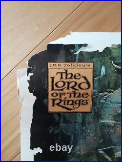 Rare Vintage 1978 LORD OF THE RINGS Animated Movie Poster JRR Tolkien