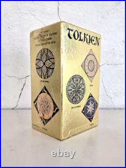 Sealed LORD OF THE RINGS 1973 JRR Tolkien GOLD FOIL Collectors Box Set 4 Books