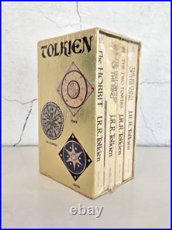 Sealed LORD OF THE RINGS 1973 JRR Tolkien GOLD FOIL Collectors Box Set 4 Books