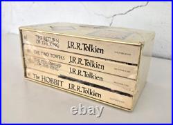 Sealed LORD OF THE RINGS 1973 JRR Tolkien GOLD FOIL Collectors Box Set 4 Books