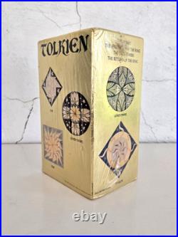 Sealed LORD OF THE RINGS 1973 JRR Tolkien GOLD FOIL Collectors Box Set 4 Books