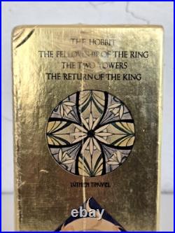 Sealed LORD OF THE RINGS 1973 JRR Tolkien GOLD FOIL Collectors Box Set 4 Books