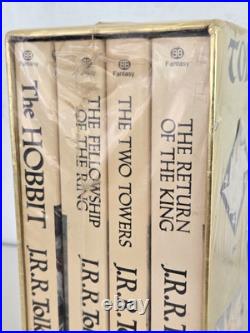 Sealed LORD OF THE RINGS 1973 JRR Tolkien GOLD FOIL Collectors Box Set 4 Books