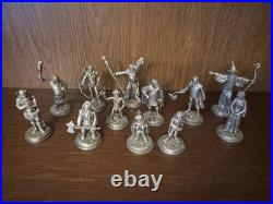 Set of 12 J. R. R. Tolkien Lord of the Rings Pewter Miniatures 1979 Elan Merch Inc