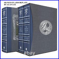 Signed Alan Lee Tolkien Lord Of The Rings Deluxe Illustrated Box Set Bookplate