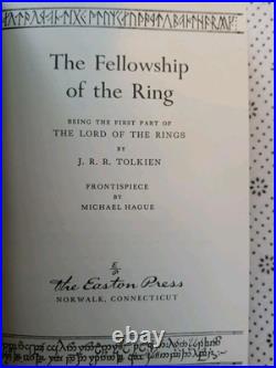 THE FELLOWSHIP OF THE RING TOLKIEN Leather Bound Lord of the Rings Easton Press