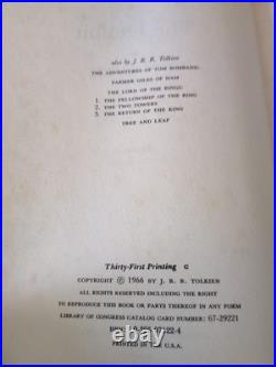 THE HOBBIT J. R. R. Tolkien 1st/31th 1966 HCDJ Lord Of The Rings